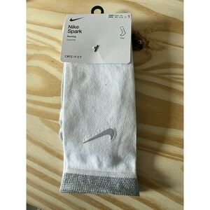 Nike Spark Cushioned Crew‎ Running Socks White Men's 10-11.5 Women 11.5-13.  M31